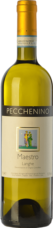 13,95 € Бесплатная доставка | Белое вино Pecchenino Bianco Maestro D.O.C. Langhe Пьемонте Италия Chardonnay, Sauvignon бутылка 75 cl