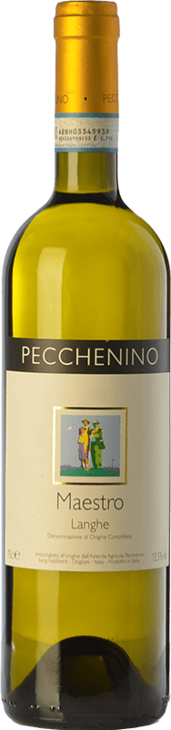 14,95 € Envío gratis | Vino Blanco Pecchenino Maestro D.O.C. Langhe Piemonte Italia Chardonnay, Sauvignon 75 cl
