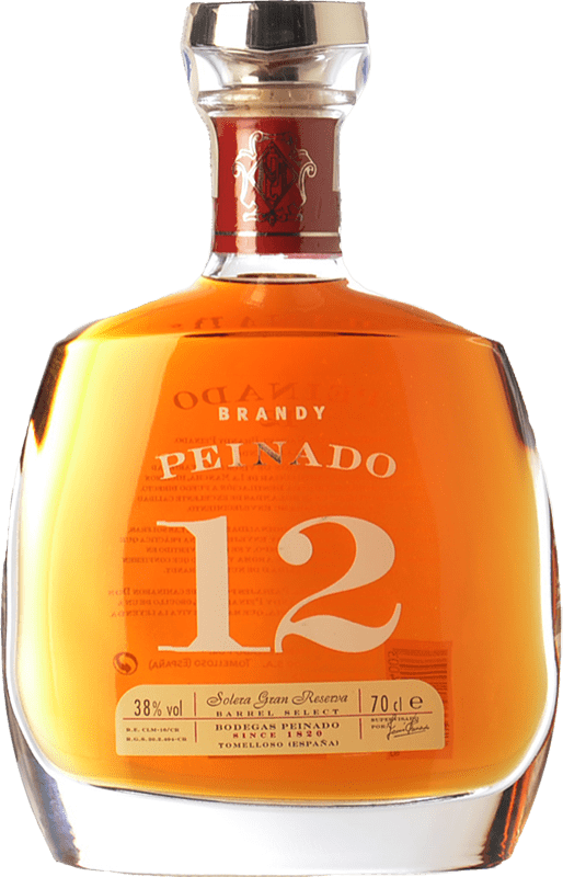 55,95 € Free Shipping | Brandy Peinado 12 D.O. Sierras de Málaga Andalusia Spain 12 Years 70 cl