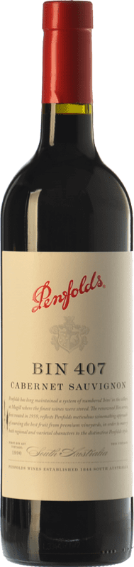 87,95 € Free Shipping | Red wine Penfolds Bin 407 Crianza I.G. Southern Australia Southern Australia Australia Cabernet Sauvignon Bottle 75 cl