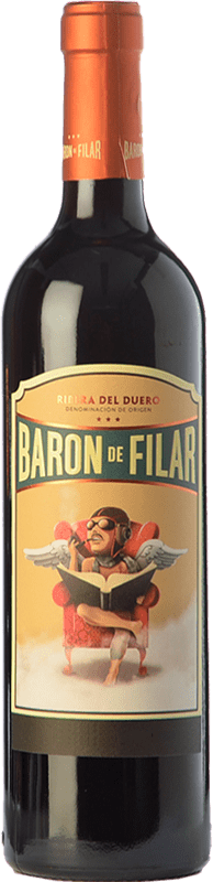 14,95 € Бесплатная доставка | Красное вино Peñafiel Barón de Filar Резерва D.O. Ribera del Duero Кастилия-Леон Испания Tempranillo — Темпранильо, Merlot — Мерло, Cabernet Sauvignon — Каберне Совиньон Бутылка 75 cl