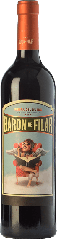 8,95 € Free Shipping | Red wine Peñafiel Barón de Filar Oak D.O. Ribera del Duero Castilla y León Spain Tempranillo, Merlot, Cabernet Sauvignon Bottle 75 cl