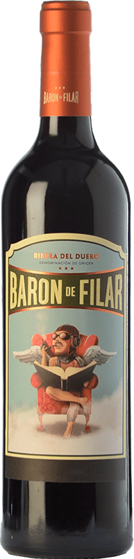 12,95 € Envoi gratuit | Vin rouge Peñafiel Barón de Filar Chêne D.O. Ribera del Duero Castille et Leon Espagne Tempranillo, Merlot, Cabernet Sauvignon Bouteille 75 cl