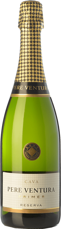 15,95 € 免费送货 | 白起泡酒 Pere Ventura Primer 香槟 预订 D.O. Cava 加泰罗尼亚 西班牙 Macabeo, Xarel·lo, Parellada 瓶子 75 cl