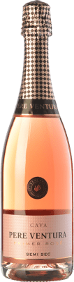 16,95 € Spedizione Gratuita | Spumante Rosato Pere Ventura Primer Semiseco — Semisecco Rosé — Rosato D.O. Cava Catalogna Spagna Trepat 75 cl