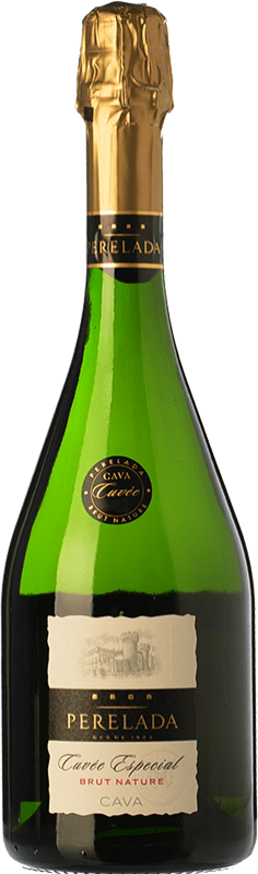 14,95 € 送料無料 | 白のスパークリングワイン Perelada & Chivite Brut Nature — ブリュット・ナチュール Cuvée, 特別 D.O. Cava カタロニア スペイン Macabeo — マカベオ, Xarel·lo — チャレッロ, Chardonnay — シャルドネ, Parellada — パレリャーダ ボトル 75 cl