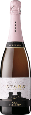 12,95 € Envio grátis | Espumante rosé Perelada Stars Touch of Rosé Brut D.O. Cava Catalunha Espanha Grenache, Pinot Preto Garrafa 75 cl