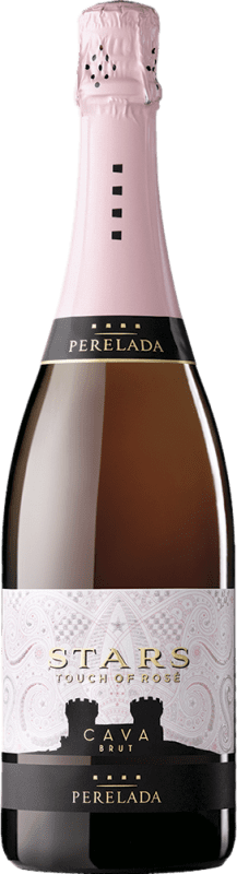 12,95 € Envío gratis | Espumoso rosado Perelada Stars Touch of Rosé Brut D.O. Cava Cataluña España Garnacha, Pinot Negro Botella 75 cl