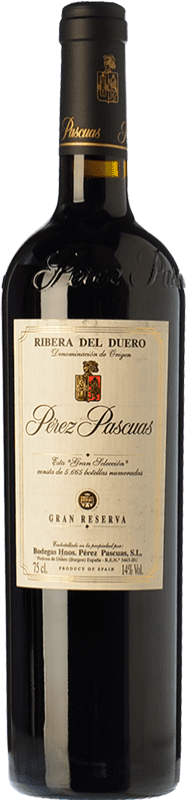 291,95 € 免费送货 | 红酒 Pérez Pascuas Gran Selección 大储备 D.O. Ribera del Duero 卡斯蒂利亚莱昂 西班牙 Tempranillo 瓶子 75 cl