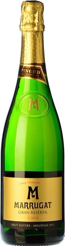 17,95 € Envoi gratuit | Blanc mousseux Pinord Marrugat Brut Nature Grande Réserve D.O. Cava Catalogne Espagne Macabeo, Xarel·lo, Parellada Bouteille 75 cl