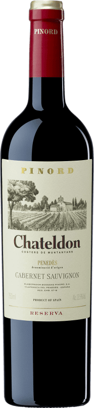 14,95 € Spedizione Gratuita | Vino rosso Pinord Chateldon Riserva D.O. Penedès Catalogna Spagna Cabernet Sauvignon Bottiglia 75 cl