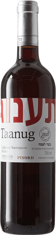 10,95 € Spedizione Gratuita | Vino Rosso Pinord Taanug D.O. Penedès Catalogna Spagna Merlot, Cabernet Sauvignon Bottiglia 75 cl