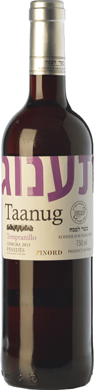 10,95 € Free Shipping | Red wine Pinord Taanug Young D.O. Penedès Catalonia Spain Tempranillo Bottle 75 cl