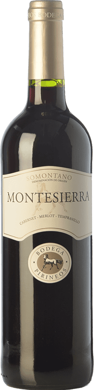 4,95 € Free Shipping | Red wine Pirineos Montesierra Joven D.O. Somontano Aragon Spain Tempranillo, Cabernet Sauvignon Bottle 75 cl