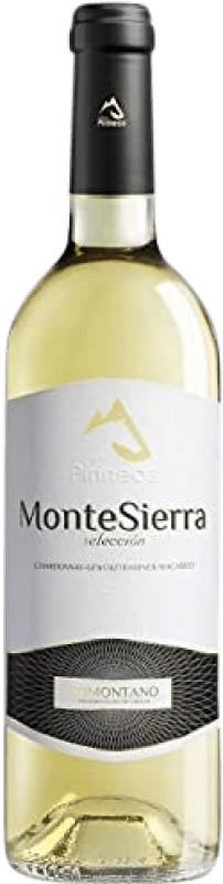 4,95 € Envío gratis | Vino blanco Pirineos Montesierra Joven D.O. Somontano Aragón España Macabeo, Chardonnay Botella 75 cl