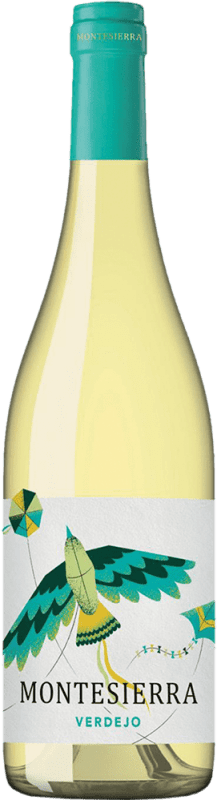 7,95 € Бесплатная доставка | Белое вино Pirineos Montesierra Молодой D.O. Somontano Арагон Испания Macabeo, Chardonnay бутылка 75 cl