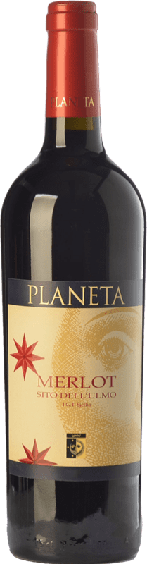 28,95 € Free Shipping | Red wine Planeta Merlot Sito dell'Ulmo I.G.T. Terre Siciliane Sicily Italy Merlot, Petit Verdot Bottle 75 cl