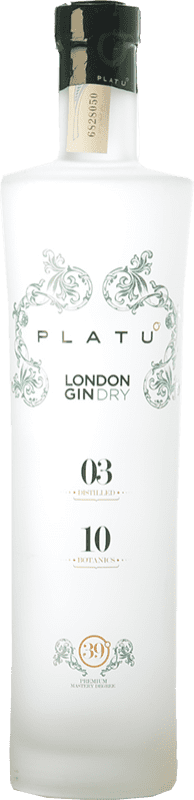 25,95 € Envío gratis | Ginebra Platu London Gin Galicia España Botella 70 cl