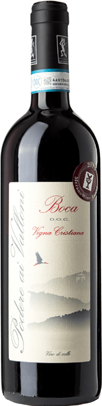 36,95 € Spedizione Gratuita | Vino rosso Podere ai Valloni Vigna Cristiana D.O.C. Boca Piemonte Italia Nebbiolo, Vespolina, Rara Bottiglia 75 cl