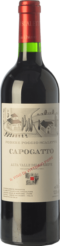 44,95 € 免费送货 | 红酒 Podere Poggio Scalette Capogatto I.G.T. Alta Valle della Greve 托斯卡纳 意大利 Merlot, Cabernet Sauvignon, Cabernet Franc, Petit Verdot 瓶子 75 cl
