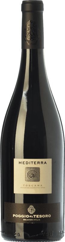 17,95 € Free Shipping | Red wine Poggio al Tesoro Mediterra I.G.T. Toscana Tuscany Italy Merlot, Syrah, Cabernet Sauvignon Bottle 75 cl