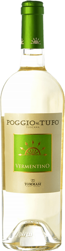 9,95 € 免费送货 | 白酒 Poggio al Tufo Tommasi D.O.C. Maremma Toscana 托斯卡纳 意大利 Vermentino 瓶子 75 cl
