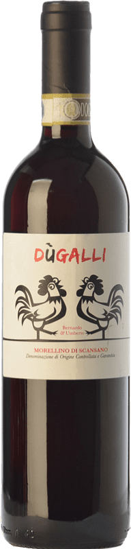 12,95 € Spedizione Gratuita | Vino rosso Poggio Trevvalle DùGalli D.O.C.G. Morellino di Scansano Toscana Italia Sangiovese Bottiglia 75 cl