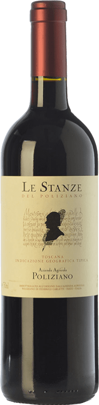 57,95 € 免费送货 | 红酒 Poliziano Le Stanze I.G.T. Toscana 托斯卡纳 意大利 Merlot, Cabernet Sauvignon 瓶子 75 cl