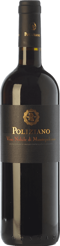 29,95 € Бесплатная доставка | Красное вино Poliziano D.O.C.G. Vino Nobile di Montepulciano Тоскана Италия Merlot — Мерло, Colorino — Колорино, Canaiolo — Канаиоло, Prugnolo Gentile Бутылка 75 cl