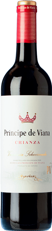 5,95 € 送料無料 | 赤ワイン Príncipe de Viana Crianza — クリアンサ D.O. Navarra ナバラ スペイン Tempranillo — テンプラニーリョ, Merlot — メルロー, Cabernet Sauvignon — カベルネ・ソーヴィニヨン 75 cl