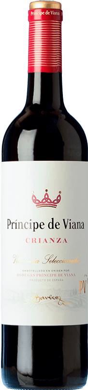 7,95 € Envío gratis | Vino tinto Príncipe de Viana Crianza D.O. Navarra Navarra España Tempranillo, Merlot, Cabernet Sauvignon Botella 75 cl