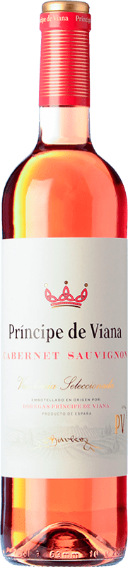 5,95 € 免费送货 | 玫瑰酒 Príncipe de Viana Cabernet Sauvignon 年轻的 D.O. Navarra 纳瓦拉 西班牙 Merlot, Cabernet Sauvignon 瓶子 75 cl