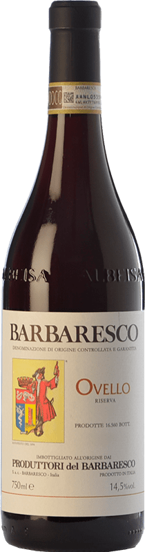 92,95 € Бесплатная доставка | Красное вино Produttori del Barbaresco Ovello D.O.C.G. Barbaresco Пьемонте Италия Nebbiolo — Неббиоло Бутылка 75 cl