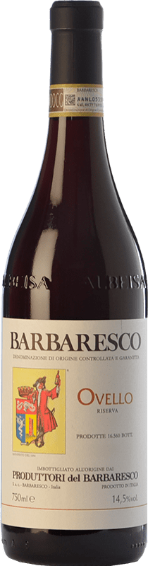 55,95 € Envio grátis | Vinho tinto Produttori del Barbaresco Ovello D.O.C.G. Barbaresco Piemonte Itália Nebbiolo Garrafa 75 cl