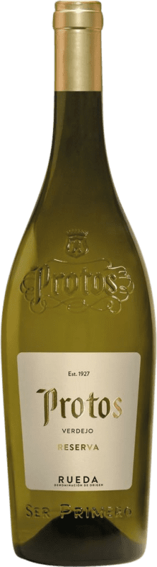 25,95 € Envío gratis | Vino blanco Protos Fermentado en Barrica Reserva D.O. Rueda Castilla y León España Verdejo Botella 75 cl