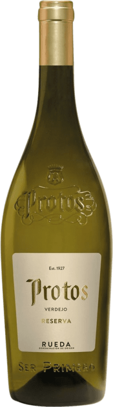 32,95 € 免费送货 | 白酒 Protos Fermentado en Barrica 预订 D.O. Rueda 卡斯蒂利亚莱昂 西班牙 Verdejo 瓶子 75 cl