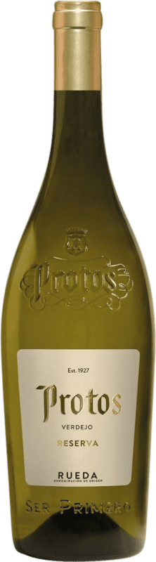 32,95 € Free Shipping | White Wine Protos Fermentado en Barrica Barrel Fermented, Reserve D.O. Rueda Castilla y León Spain Verdejo Bottle 75 cl