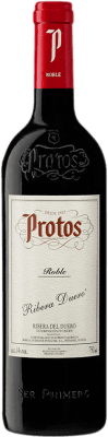 10,95 € Free Shipping | Red wine Protos Roble D.O. Ribera del Duero Castilla y León Spain Tempranillo Bottle 75 cl