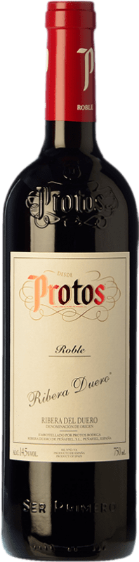 12,95 € Kostenloser Versand | Rotwein Protos Eiche D.O. Ribera del Duero Kastilien und León Spanien Tempranillo Flasche 75 cl