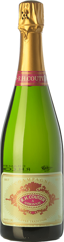 57,95 € 免费送货 | 白起泡酒 Coutier Tradition 香槟 A.O.C. Champagne 香槟酒 法国 Pinot Black, Chardonnay 瓶子 75 cl