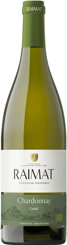 10,95 € Бесплатная доставка | Белое вино Raimat Castell D.O. Costers del Segre Каталония Испания Chardonnay — Шардоне Eco — Эко Био Органический 75 cl