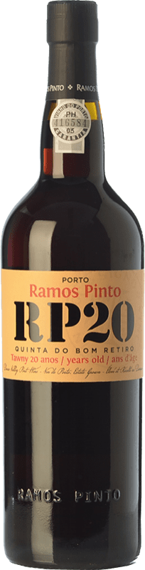 105,95 € Kostenloser Versand | Likörwein Ramos Pinto 20 Anos Quinta do Bom Retiro I.G. Porto Porto Portugal Touriga Franca, Touriga Nacional, Tinta Roriz, Tinta Cão, Tinta Barroca Flasche 75 cl
