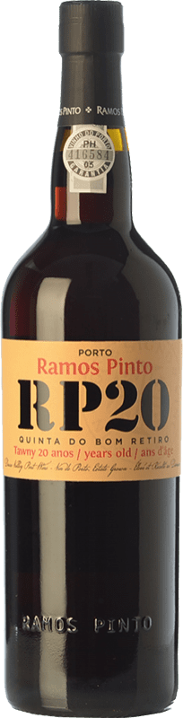 95,95 € 送料無料 | 強化ワイン Ramos Pinto 20 Anos Quinta do Bom Retiro I.G. Porto ポルト ポルトガル Touriga Franca, Touriga Nacional, Tinta Roriz, Tinta Cão, Tinta Barroca ボトル 75 cl