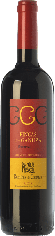 33,95 € 免费送货 | 红酒 Remírez de Ganuza Fincas de Ganuza 预订 D.O.Ca. Rioja 拉里奥哈 西班牙 Tempranillo, Graciano 瓶子 75 cl