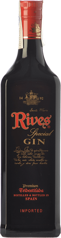31,95 € 免费送货 | 金酒 Rives Gin Premium Tridestilada Special 西班牙 瓶子 70 cl