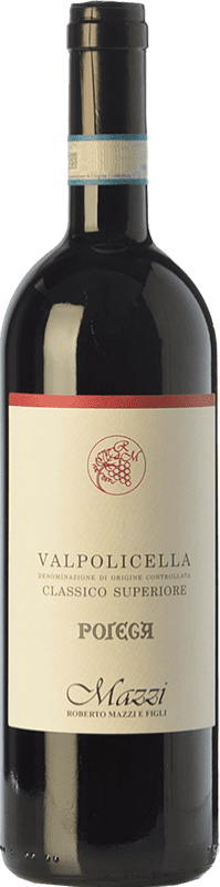 29,95 € Бесплатная доставка | Красное вино Mazzi Pojega Classico Superiore D.O.C. Valpolicella Венето Италия Corvina — Корвина, Rondinella — Рондинелла, Corvinone — Корвиноне, Molinara — Молинара 75 cl