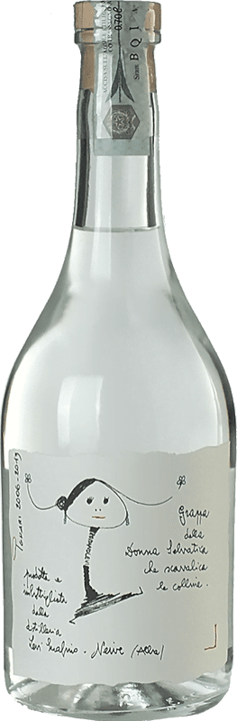 72,95 € Envio grátis | Grappa Romano Levi Donna Selvatica che Scavalica le Colline Bianca I.G.T. Grappa Piemontese Piemonte Itália Garrafa 70 cl