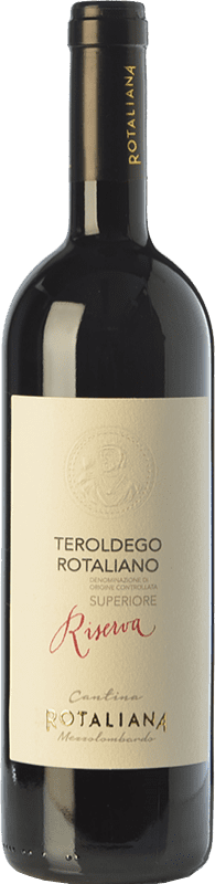 16,95 € Free Shipping | Red wine Rotaliana Riserva Reserve D.O.C. Teroldego Rotaliano Trentino Italy Teroldego Bottle 75 cl