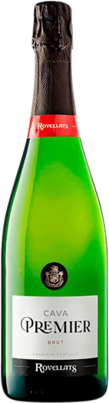 12,95 € 免费送货 | 白起泡酒 Rovellats Premier 香槟 年轻的 D.O. Cava 加泰罗尼亚 西班牙 Macabeo, Parellada 瓶子 75 cl