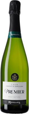 14,95 € 送料無料 | 白スパークリングワイン Rovellats Premier ブルットの自然 D.O. Cava カタロニア スペイン Macabeo, Parellada ボトル 75 cl